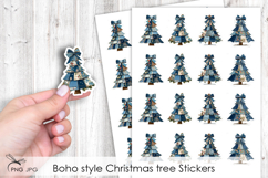 Boho style Christmas tree stickers- 4 Variations Product Image 1
