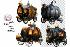 Halloween, Caravan, Ephemera, PNG, watercolor, Clipart Product Image 1