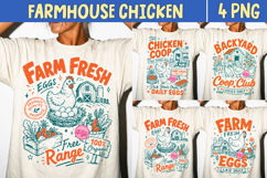 Farmhouse Chicken PNG, Farm Fresh Eggs Funny Farm Girl Product Image 1