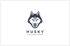 Husky Head Logo Design Vector Illustration Product Image 1