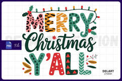 Merry Christmas Y'all PNG Design Design Product Image 1