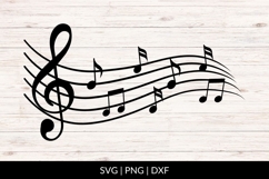 Hand Drawn Music Notes SVG Product Image 1