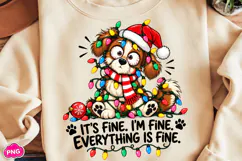 It's Fine I'm Fine Everything is Fine PNG, Christmas PNG Product Image 1