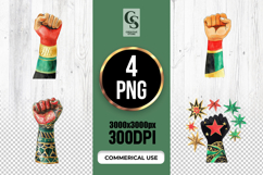 Raised Fist Watercolor Clipart Sublimation PNG Product Image 1