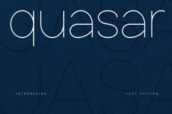 Quasar Ultra Light Geometric Sans Serif Font Product Image 1