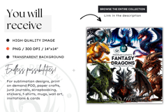 Fantasy Dragon Clipart, dragon PNG, Fantasy PNG, Role play Product Image 2