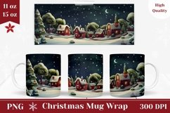 Christmas Mug Wrap Design, Winter Mug Sublimation Design Product Image 1