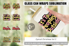 Cynical Christmas Phrases Glass Can Product Image 1