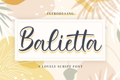 Balietta - Lovely Script Font Product Image 1