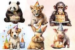 Birthday Animals Clipart Sublimation Bundle, Birthday Animal Product Image 2