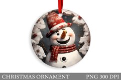 Snowman Christmas Ornament. Christmas Ornament Design Product Image 1