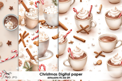 Christmas digital paper, background clipart Product Image 1