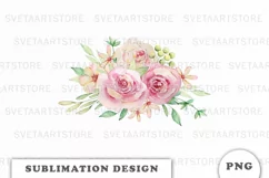 Watercolor flowers bouquet PNG Product Image 1