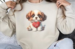 Valentine Dog Clipart PNG Product Image 1