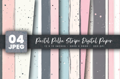 Pastel Polka Stripe Digital Paper Product Image 1