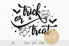 Trick or treat svg, Halloween svg, Trick or treat sign Product Image 1
