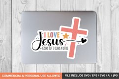 I Love Jesus But I Cuss A Little sticker design Product Image 1