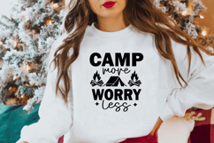 Camp More Worry Less | Camping SVG Design | Camping SVG Product Image 2