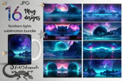 Northern Lights | Christmas Sublimation Mug design bundle Product Image 1