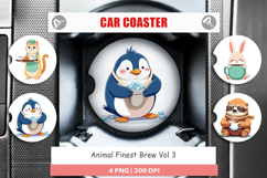 Car Coaster Animal Finest Brew Product Image 1