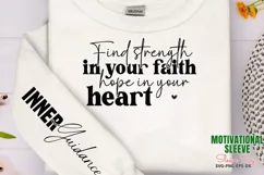 Find strength in your faith hope in your heart Sleeve S Product Image 1