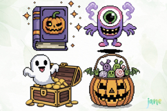 Pixel Art Halloween Sublimation Product Image 1