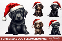 Christmas Dog Sublimation Clipart PNG Product Image 1