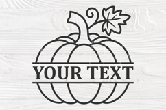 Pumpkin Split Monogram SVG | Fall Pumpkin Outline SVG Product Image 1