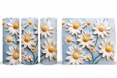 3D Flowers Tumbler Design. Daisy Flowers Tumbler Sublimation Product Image 2