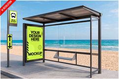 Bus Stop Poster Beach Sand Product Image 1