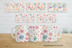 Mug sublimation design with Flowers Watercolor Product Image 2