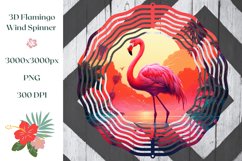 Flamingo Wind Spinner Design, Flamingo Sublimation Design Product Image 1