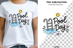 Pool Day PNG | Summer Pool Clipart | Cute Swimming Design Product Image 1