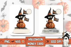 Boo Halloween Money Card, Printable Halloween Card Product Image 1