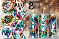 Mom&#039;s design | 8 Mother&#039;s day Skinny tumbler sublimation Product Image 1
