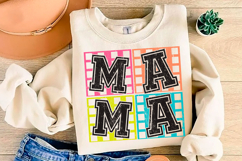 Checkered Mama PNG, Retro Mama SVG PNG Product Image 2