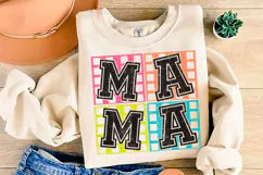 Checkered Mama PNG, Retro Mama SVG PNG Product Image 2