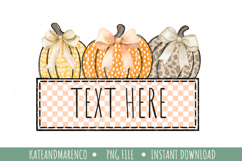 Customizable Fall PNG | Pumpkin Name Plate PNG | Kids PNG Product Image 1