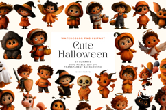 Cute Halloween Cliparts Bundle Product Image 1
