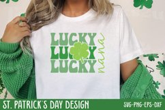 Lucky nana SVG, Retro St. Patrick's Day Svg Product Image 1