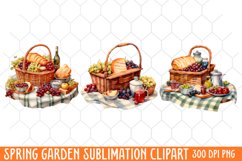 Spring Garden Clipart, Flowers Sublimation Designs Product Image 1