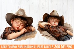 Baby Cowboy Sublimation Clipart Product Image 1