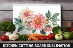 Cutting Board Sublimation Design - Flowers Sublimation PNG Product Image 1