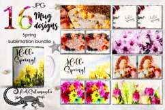 Spring flowers | watercolor Sublimation Mug design bundle Product Image 1