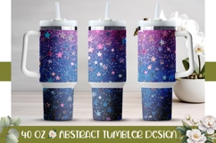 Blue Glitter Tumbler Design, Glitter 40 Oz Tumbler Template Product Image 1