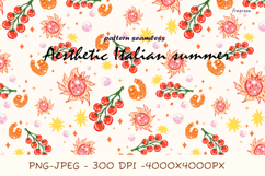 Aesthetic la dolce vita Italian summer pattern seamless Product Image 1