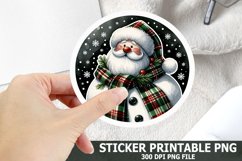 Christmas Santa Sticker| Christmas Sticker PNG Design Product Image 1