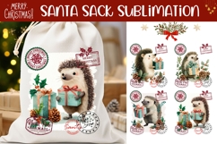 Christmas Hedgehog Santa Sack, Winter Santa Sack Designs Product Image 1