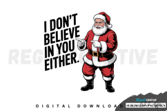 Funny Santa Claus Design, Retro Christmas Sublimation PNG Product Image 1