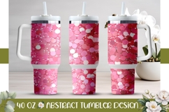 Pink Confetti Tumbler, Pink Glitter 40 Oz Tumbler Template Product Image 1